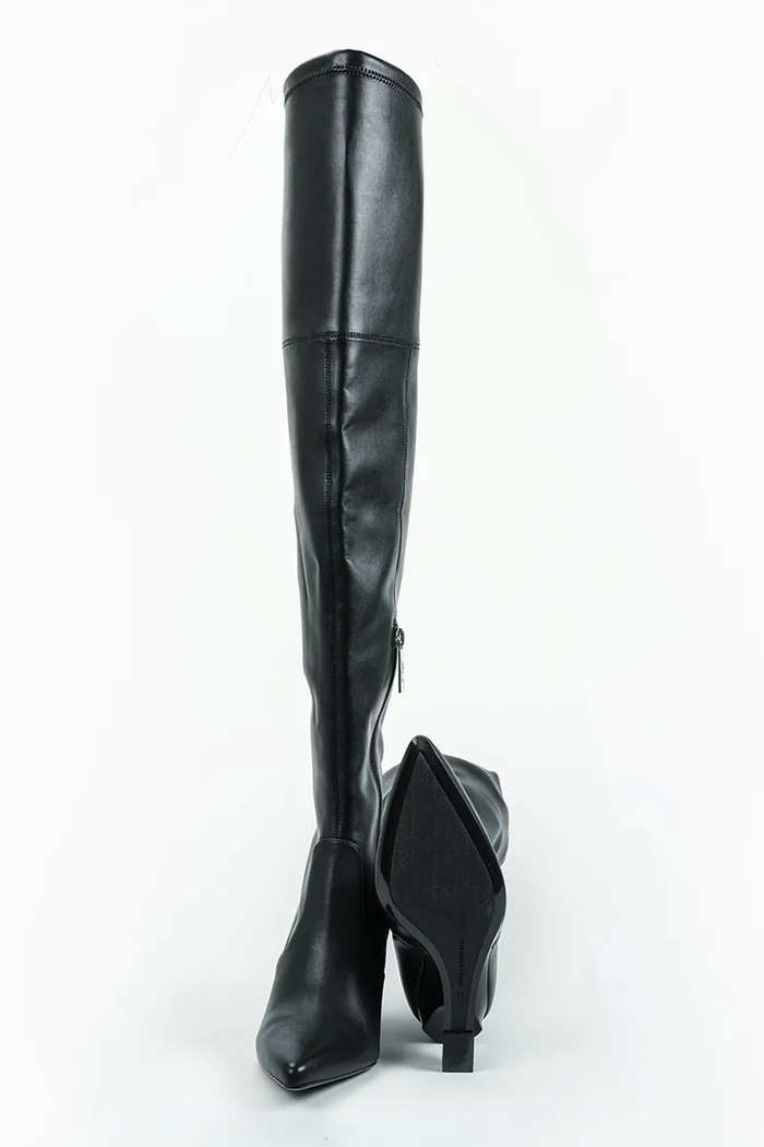 Kozaki na koturnie damskie Waverly Karl Lagerfeld czarny KL34690.F0X