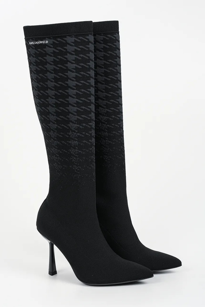 Karl Lagerfeld Kozaki na szpilce damskie Pandara KL31390.400 czarny AW26