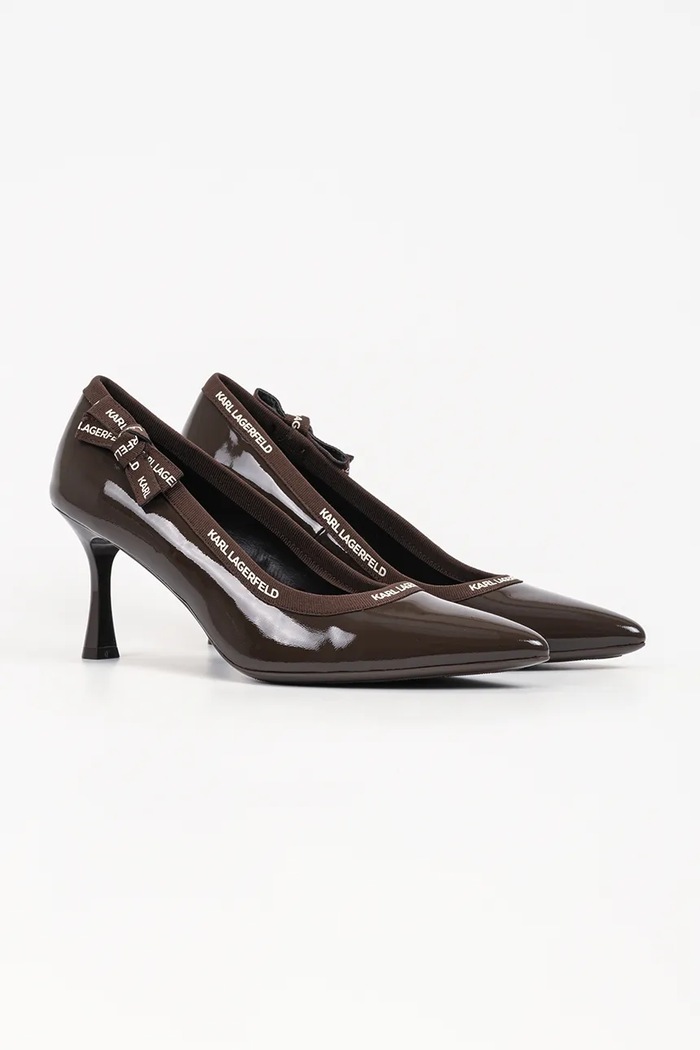 Karl Lagerfeld Szpilki skórzane Sienna KL32708R.144 brązowy AW26