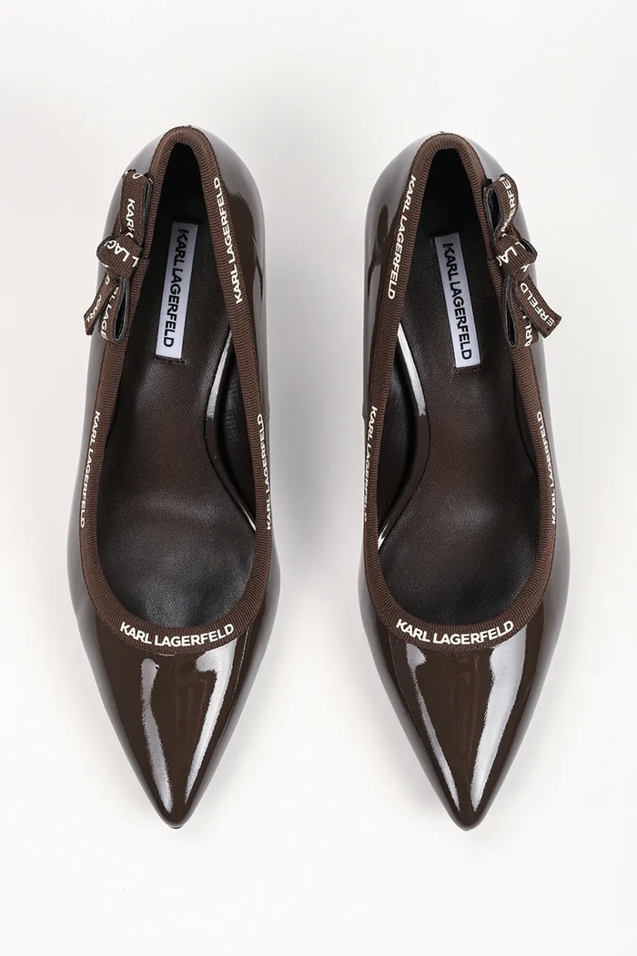 Szpilki skórzane Sienna Karl Lagerfeld KL32708R.144 brązowy