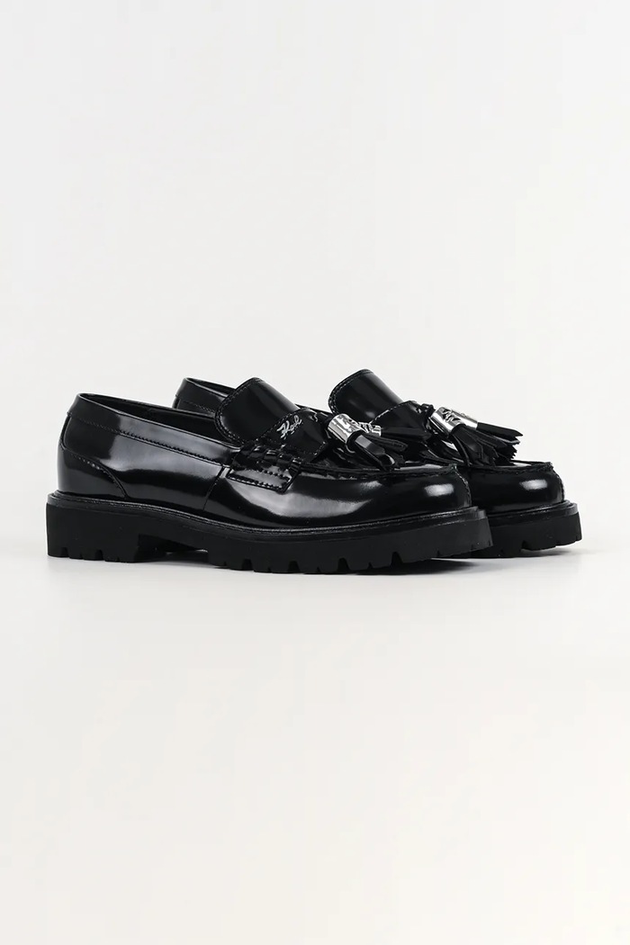 Karl Lagerfeld loafersy damskie skórzane Lowell KL42225.000 czarny AW26