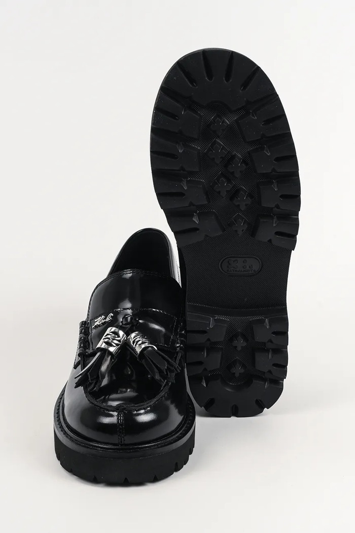Karl Lagerfeld loafersy damskie skórzane Lowell KL42225.000 czarny