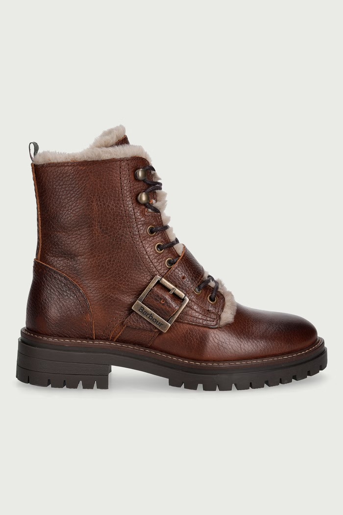 Barbour Gležnjače za žene od kože Pendle LFO0817BR51 smeđa AW26