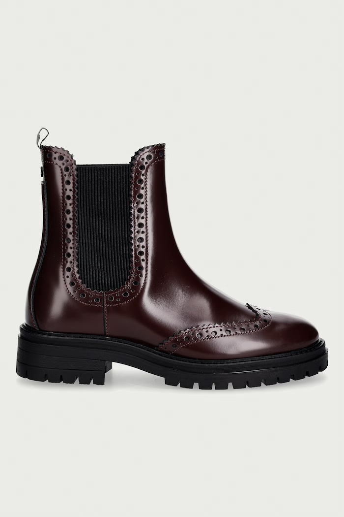 Barbour μπότες τσέλσι Γυναικείες δερμάτινες Fawne LFO0813RE91 μπορντό AW26
