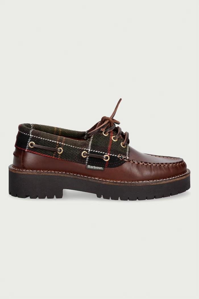 Barbour Мокасини дамски от кожа Darras LFO0798BR74 кафяв AW26