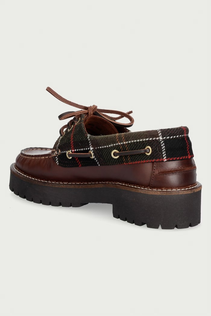 Обувки Barbour Мокасини дамски от кожа Darras LFO0798BR74 кафяв