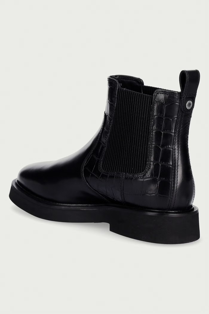 Παπούτσια Barbour μπότες τσέλσι γυναικείες δερμάτινες Delfina LFO0782BK91 μαύρο