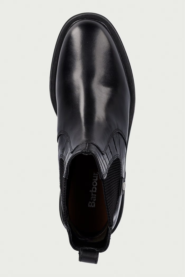 Barbour μπότες τσέλσι γυναικείες δερμάτινες Delfina μαύρο LFO0782BK91