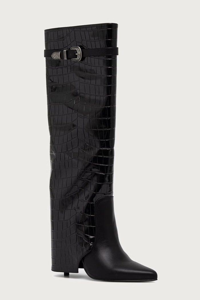Just Cavalli Kozaki na szpilce damskie czarny 81RA3S04ZSE89899