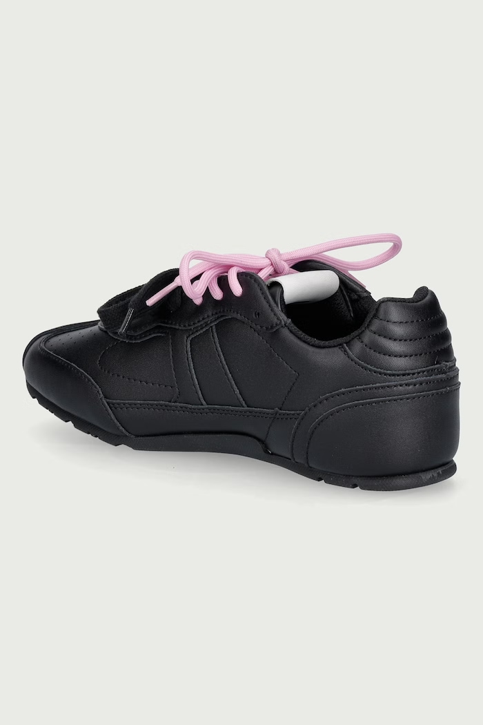Obuwie Just Cavalli Sneakersy damskie skórzane 81RA3SF1ZPC47899 czarny