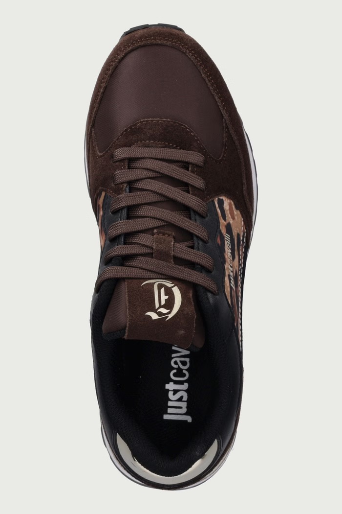 Sneakersy damskie Just Cavalli 81RA3SJ1ZSF10RB5 brązowy