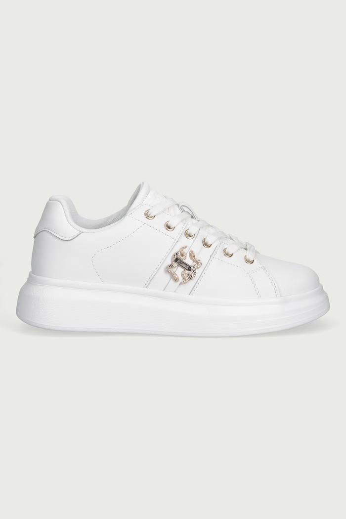 Just Cavalli Sneakersy damskie skórzane 81RA3SB1ZPC43003 biały AW26