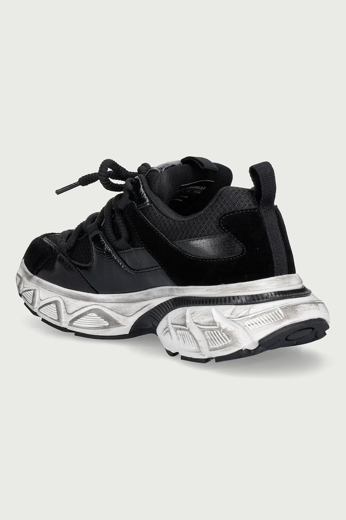 Obuwie Just Cavalli Sneakersy damskie 81RA3SC1ZSF03899 czarny
