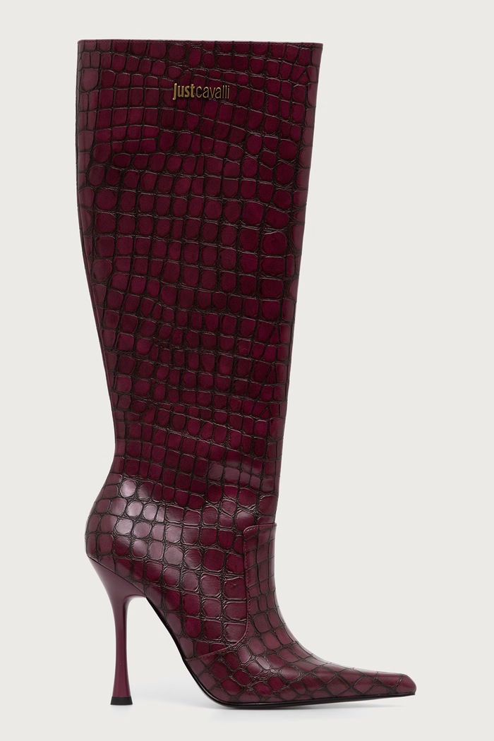 Just Cavalli Kozaki damskie 81RA3S64ZSE86569 bordowy AW26