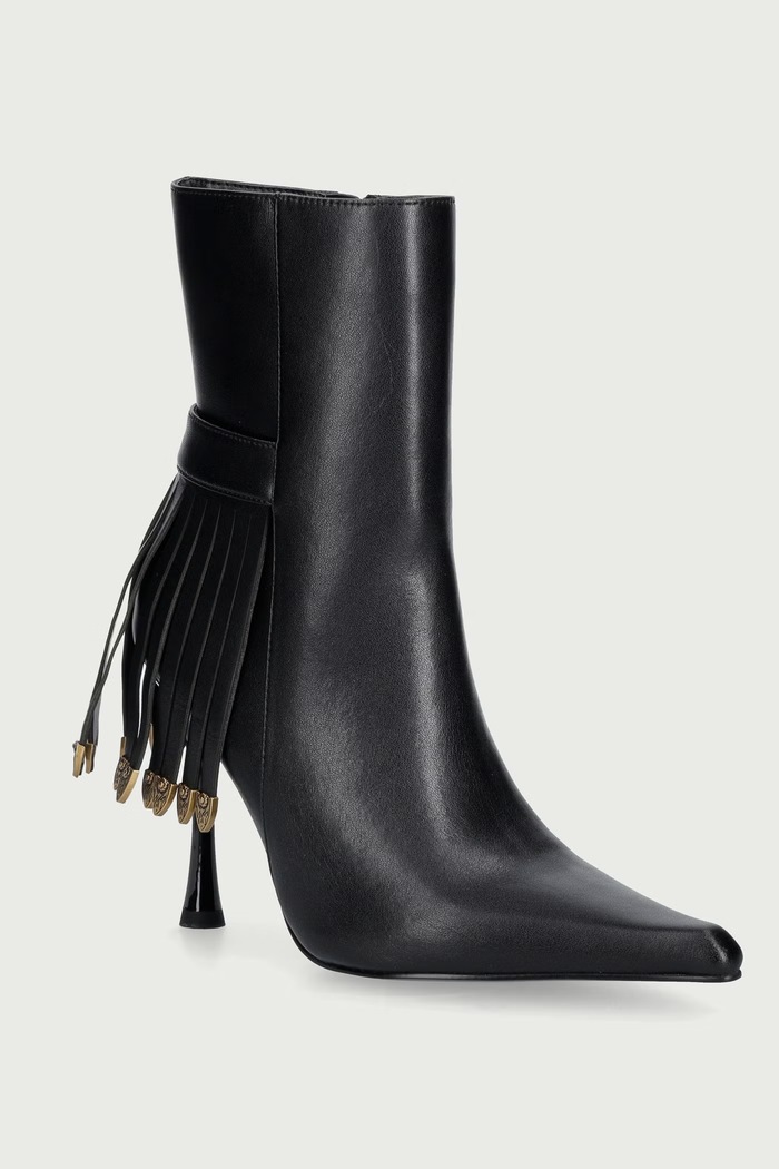 Just Cavalli Botki damskie skórzane czarny 81RA3S65ZPC27899