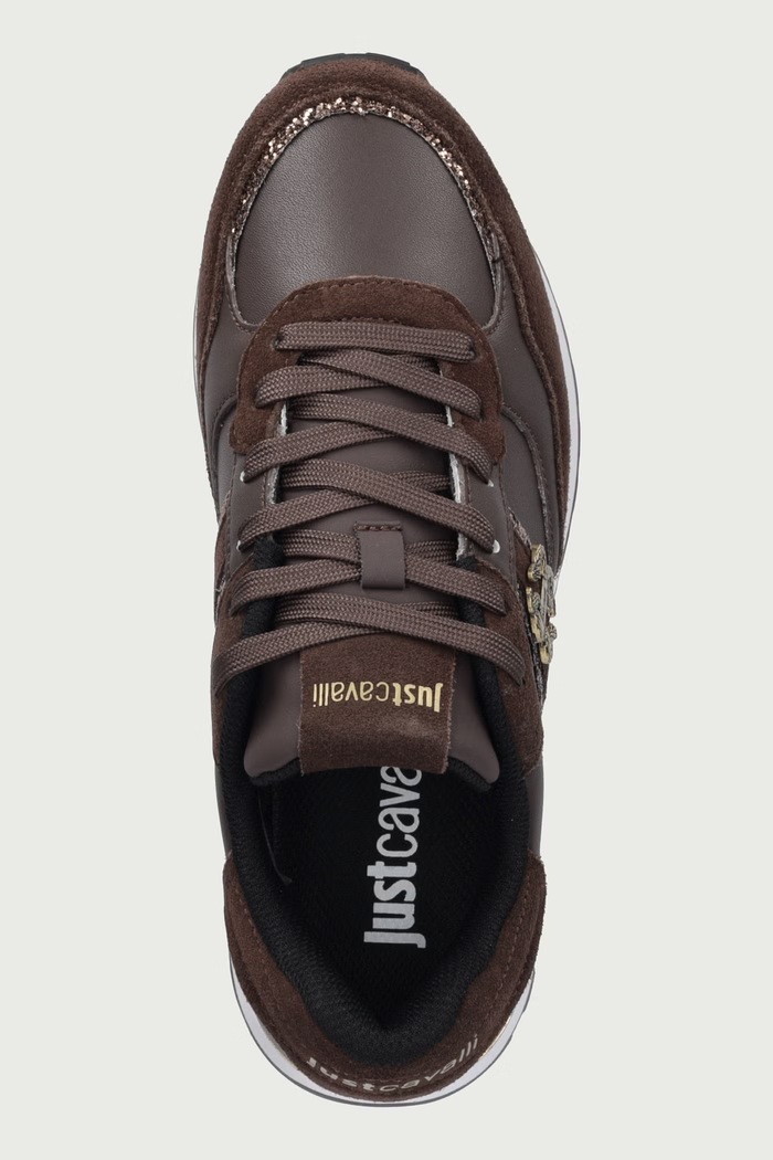 Sneakersy damskie Just Cavalli 81RA3SJ2ZPC51768 brązowy
