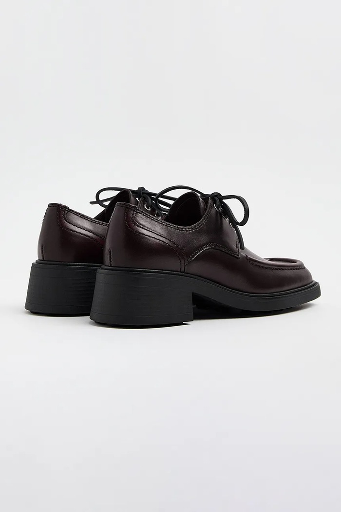 Obuwie Miista Loafersy damskie skórzane Karolien E8.4354 bordowy