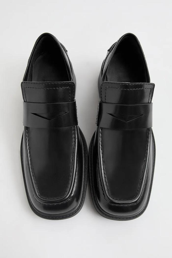 Miista Amelia loafersy skórzane E8.4342 czarny