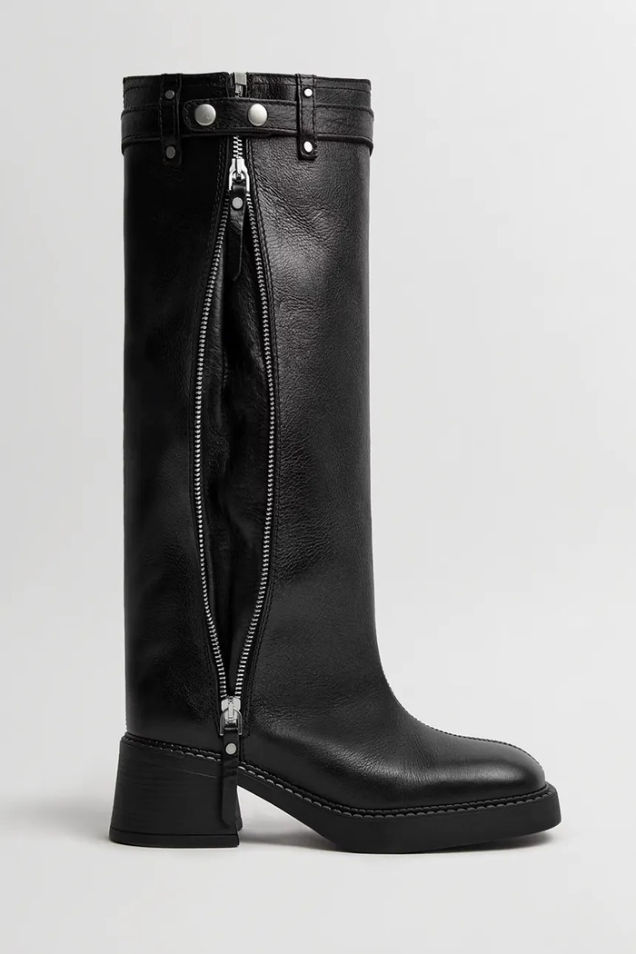 Miista Izolda stivali su tacco basso da donna in pelle E8.4234 nero AW26