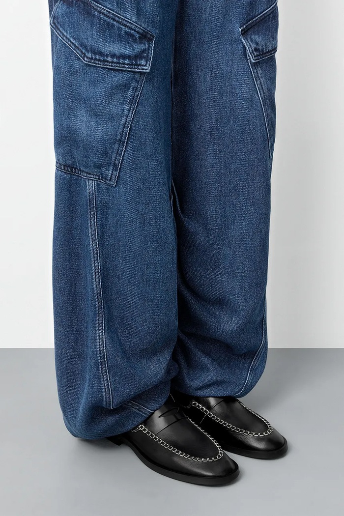Miista Lucan loafersy skórzane czarny E8.4177