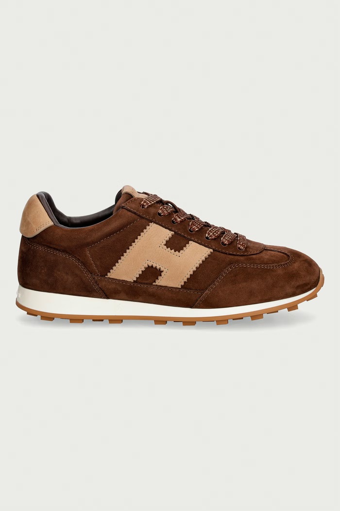 Hogan H727 Allacciato H sneakers dámske semišové HXW7270GH0T6RN0PC0 hnedá AW26