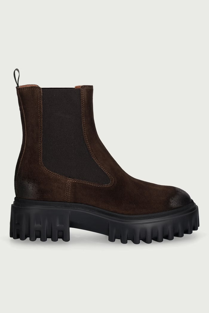 Hogan Chelsea čižmy dámske kožené H700 Chelsea HXW7000FV30BYES610 hnedá AW26