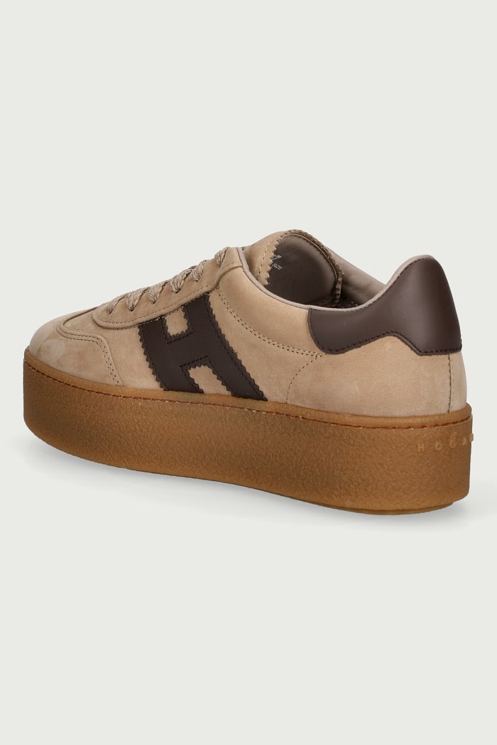 Obuwie Hogan H698 Allacciato H sneakersy damskie HXW6980FB6TUIE0CP4 beżowy