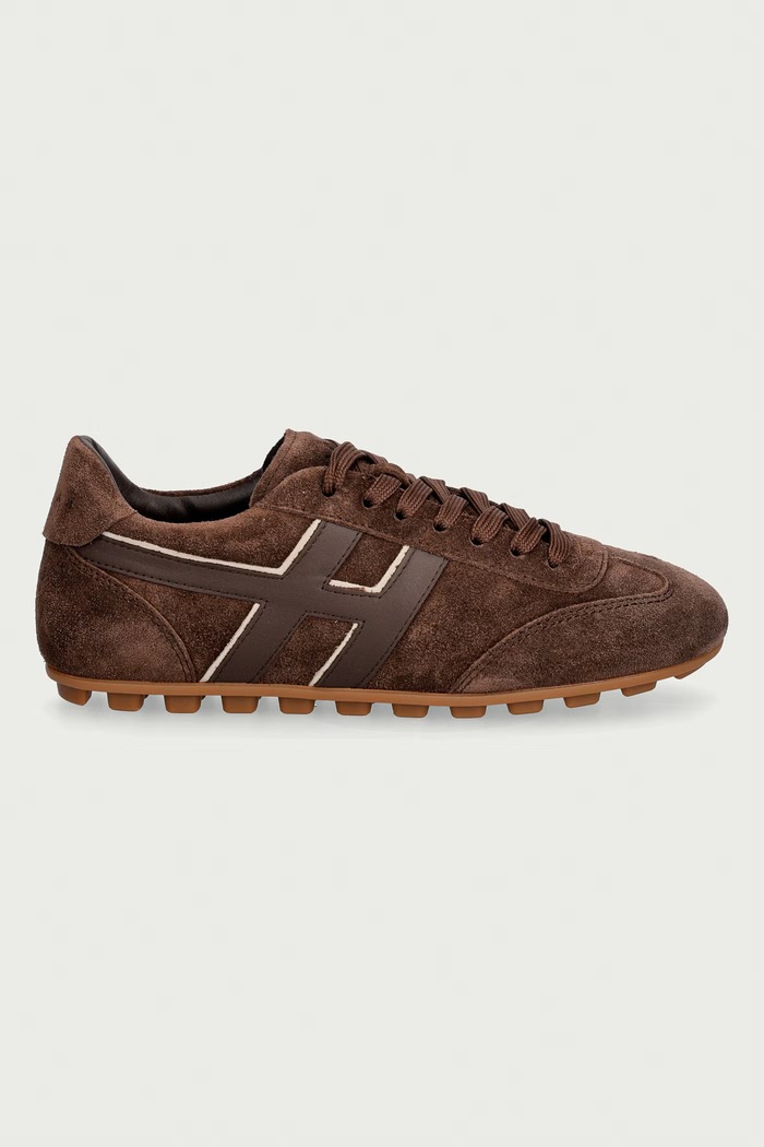 Hogan H693 Allacciato H sneakers dámske semišové HXW6930GJ00VGB0UUM hnedá AW26