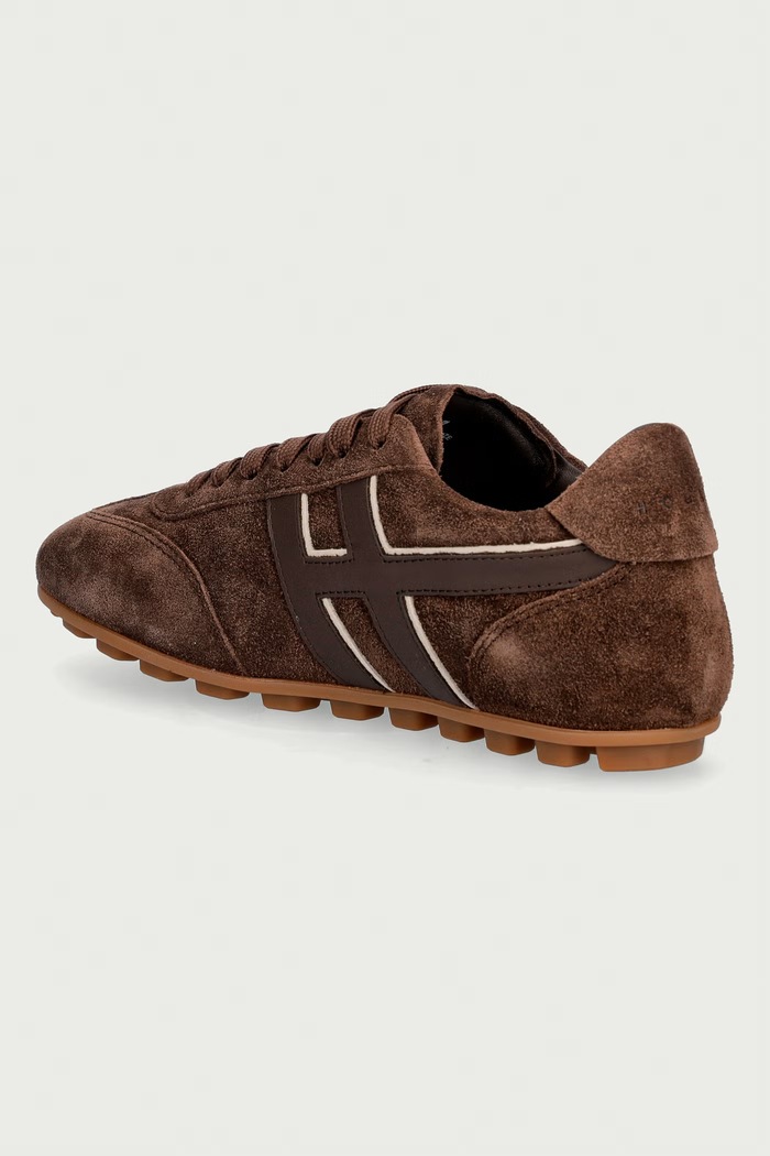 Obuv Hogan H693 Allacciato H sneakers dámske semišové HXW6930GJ00VGB0UUM hnedá