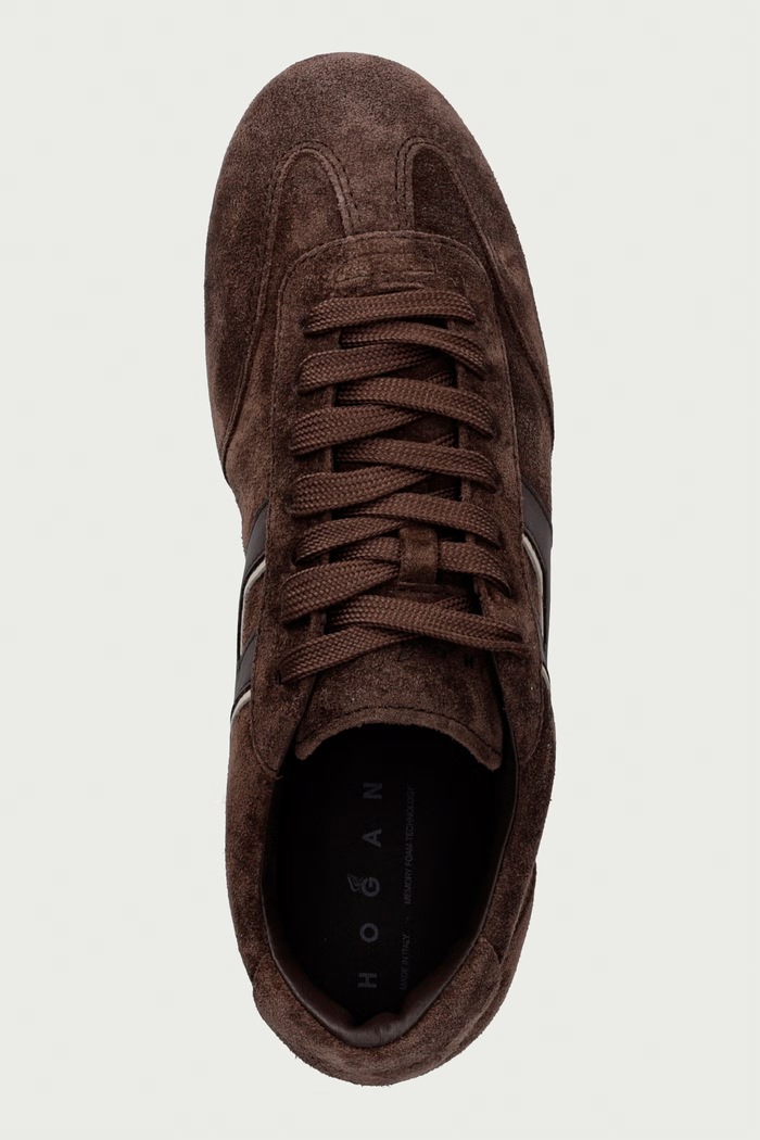 H693 Allacciato H sneakers dámske semišové Hogan HXW6930GJ00VGB0UUM hnedá