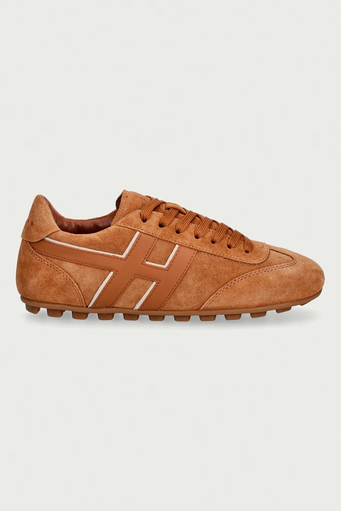 Hogan H693 Allacciato H sneakers dámske semišové HXW6930GJ00VGB0RZI hnedá AW26