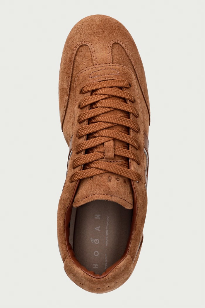 H693 Allacciato H sneakers dámske semišové Hogan HXW6930GJ00VGB0RZI hnedá
