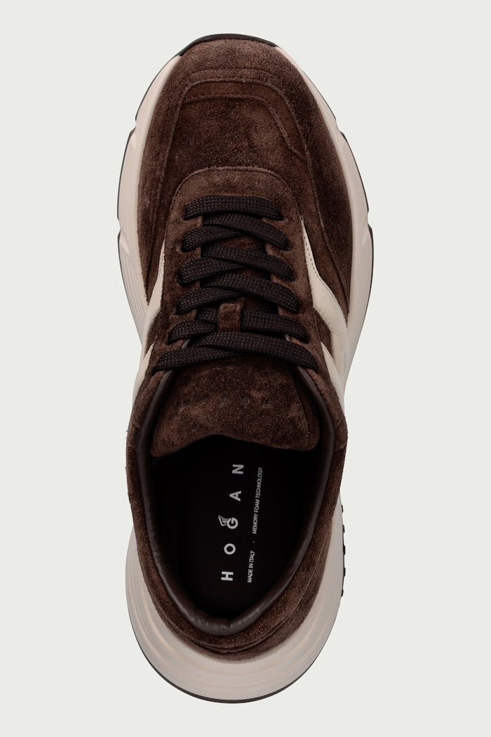 H669 Allacciato H sneakers pánske semišové Hogan HXW6690FR30U5W0UUM hnedá