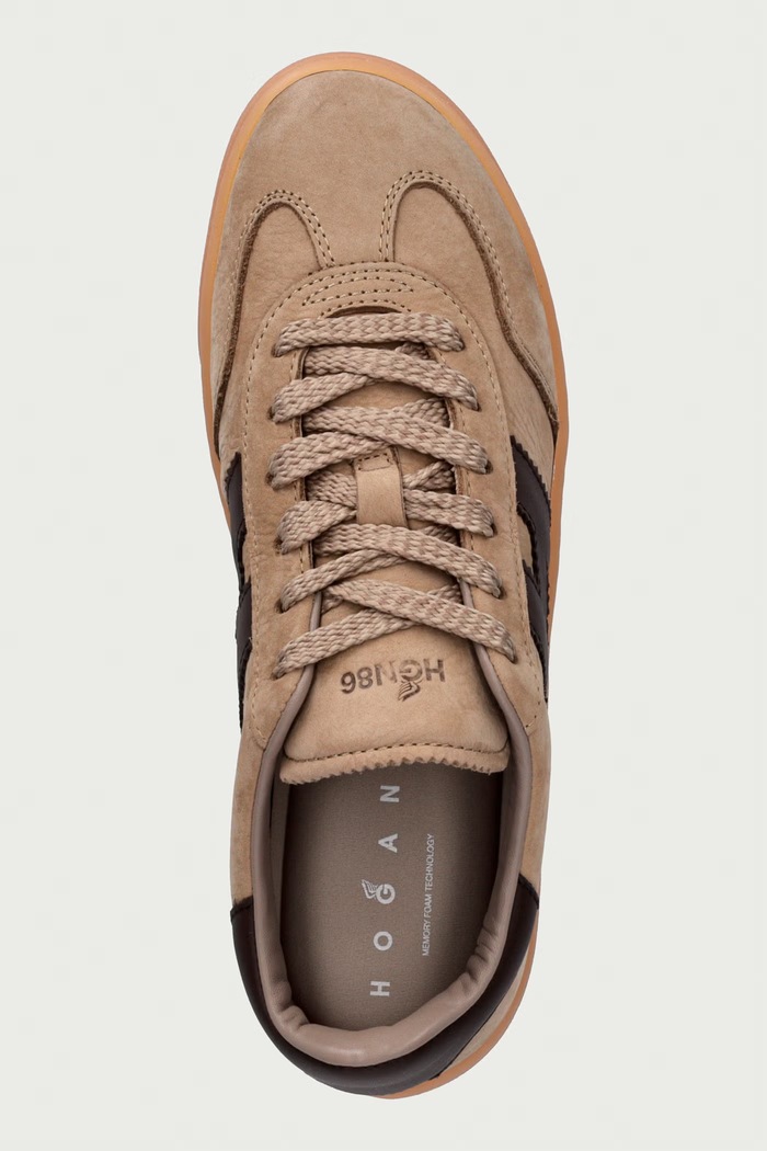 Hogan Cool Allacciato H sneakers nubukové Hogan HXW6470FB6TUIE0CP4 béžová