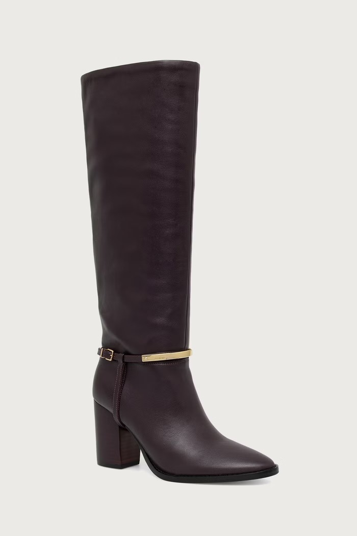 Marciano by Guess Kozaki na słupku damskie skórzane bordowy G6BZ30.L0229.G4B2