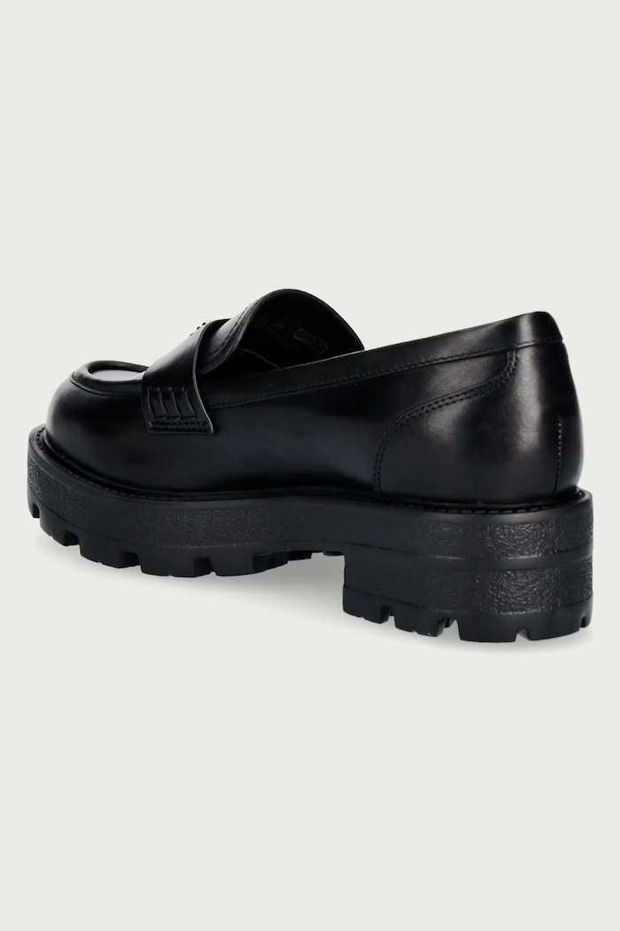 Încălțăminte Guess Mocasini pentru femei din piele YAMINA FLFYAM.LEA14.BLACK negru