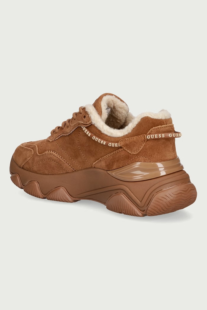 Obuv Guess MICOLA3 sneakers dámske semišové FLFMI3.SUE12.TAN hnedá