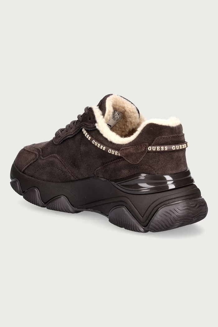 Obuwie Guess MICOLA3 sneakersy damskie zamszowe FLFMI3.SUE12.BROWN brązowy