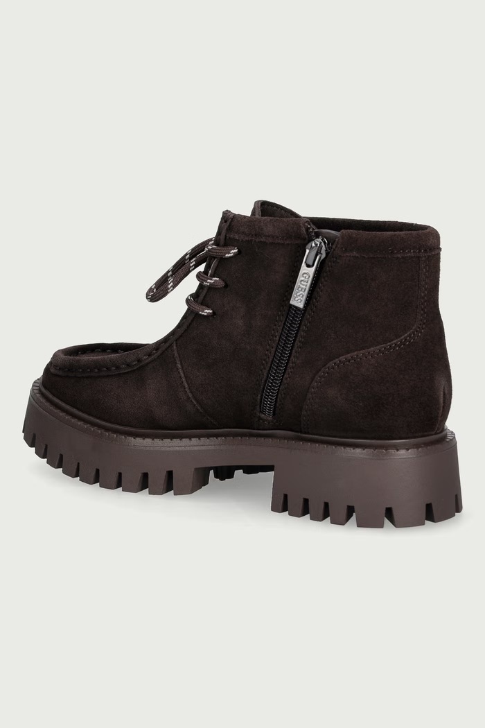 Obuv Guess Členkové čižmy dámske semišové FARDINA FLFMAA.SUE10.BROWN hnedá
