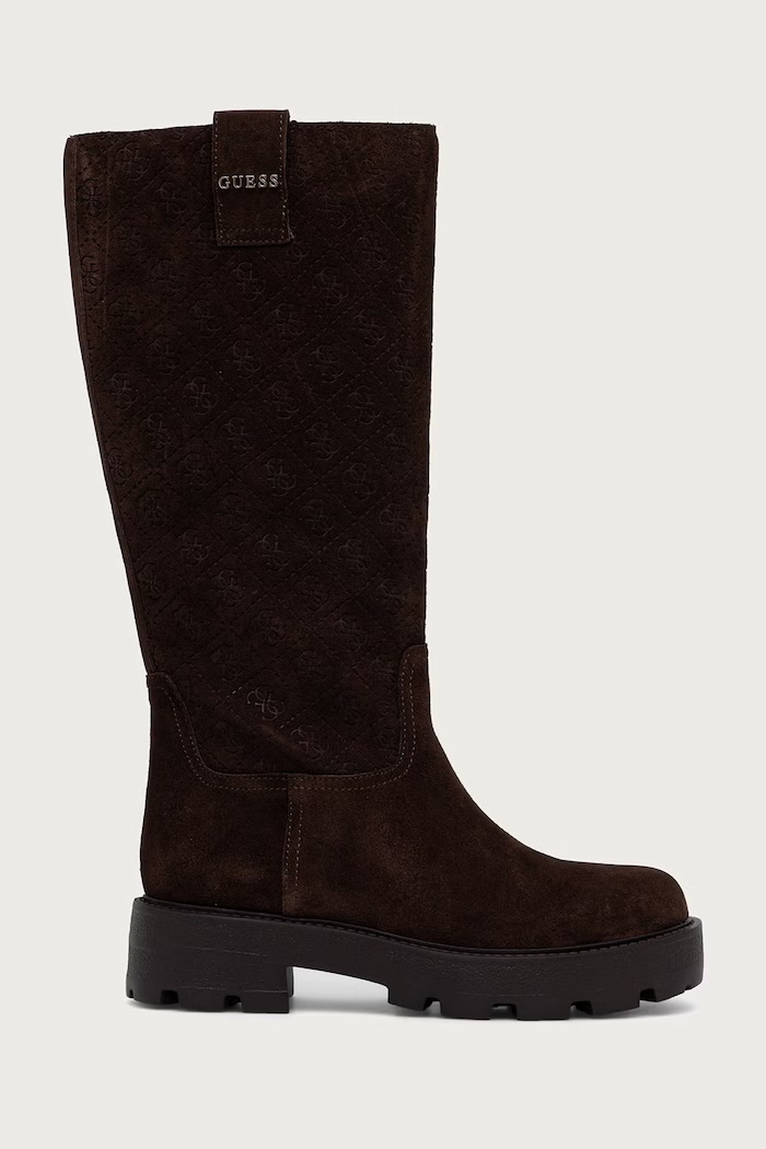 Guess Čižmy dámske semišové YAILYN2 FLFL2Y.SUE11.BROWN hnedá AW26