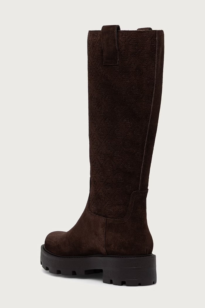 Obuv Guess Čižmy dámske semišové YAILYN2 FLFL2Y.SUE11.BROWN hnedá