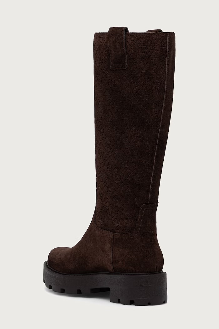 Obuv Guess Čižmy dámske semišové YAILYN2 FLFL2Y.SUE11.BROWN hnedá