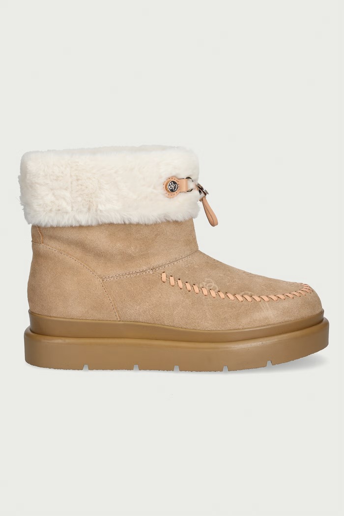 Guess KENTA апрески дамски от велур FLFKEN.LEA10.NATU бежов AW26