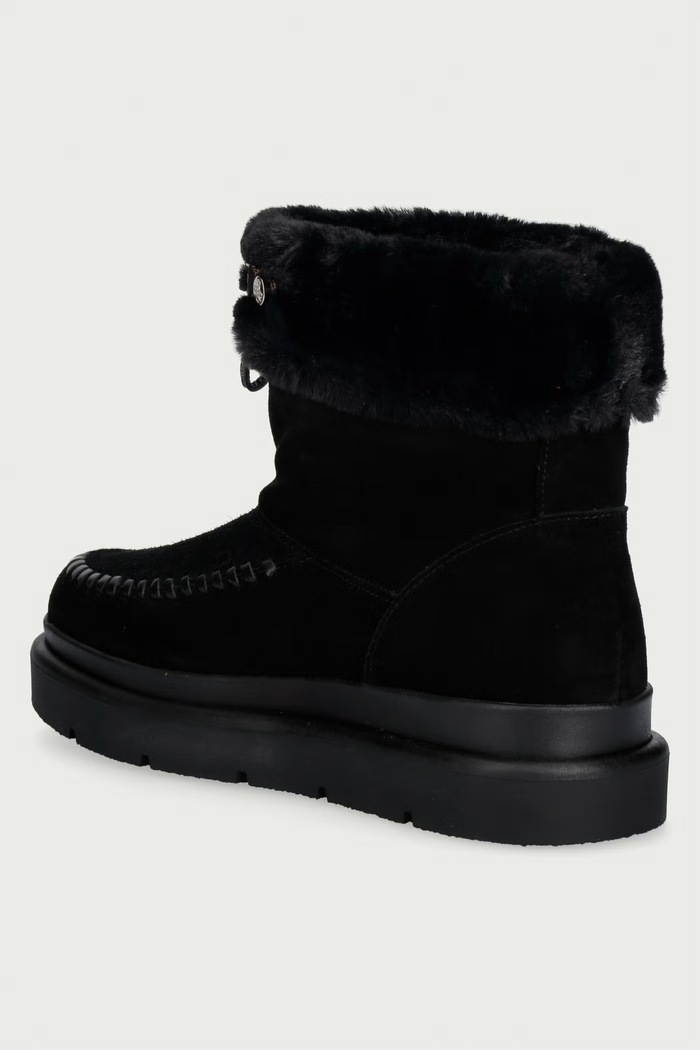 Obuća Guess KENTA zimske čizme za žene od brušene kože FLFKEN.LEA10.BLACK crna
