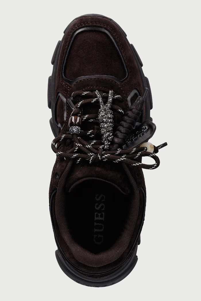IRRINA sneakers dámske semišové Guess FLFIRR.SUE12.BROBR hnedá