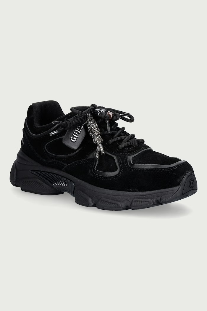 Guess IRRINA sneakers dámske semišové čierna FLFIRR.SUE12.BLACK
