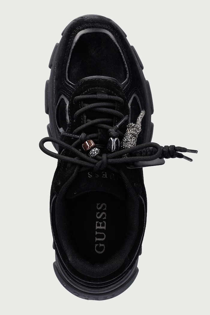 IRRINA sneakers dámske semišové Guess FLFIRR.SUE12.BLACK čierna