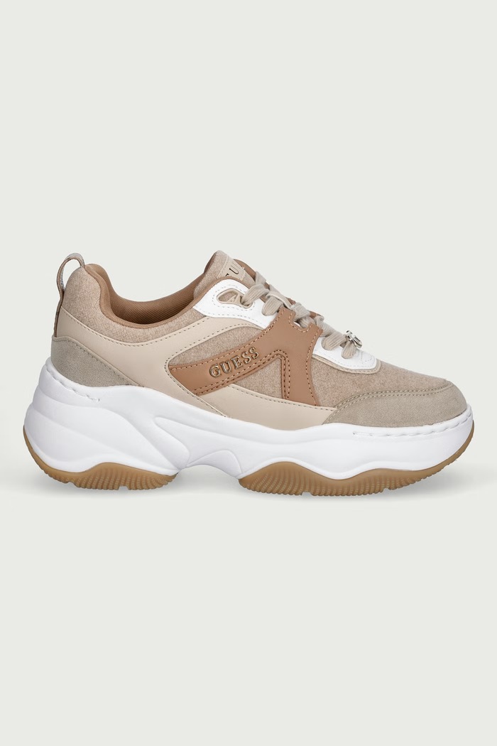 Guess HACHA2 sneakersy damskie FLFHA2.ELE12.WHINA beżowy AW26