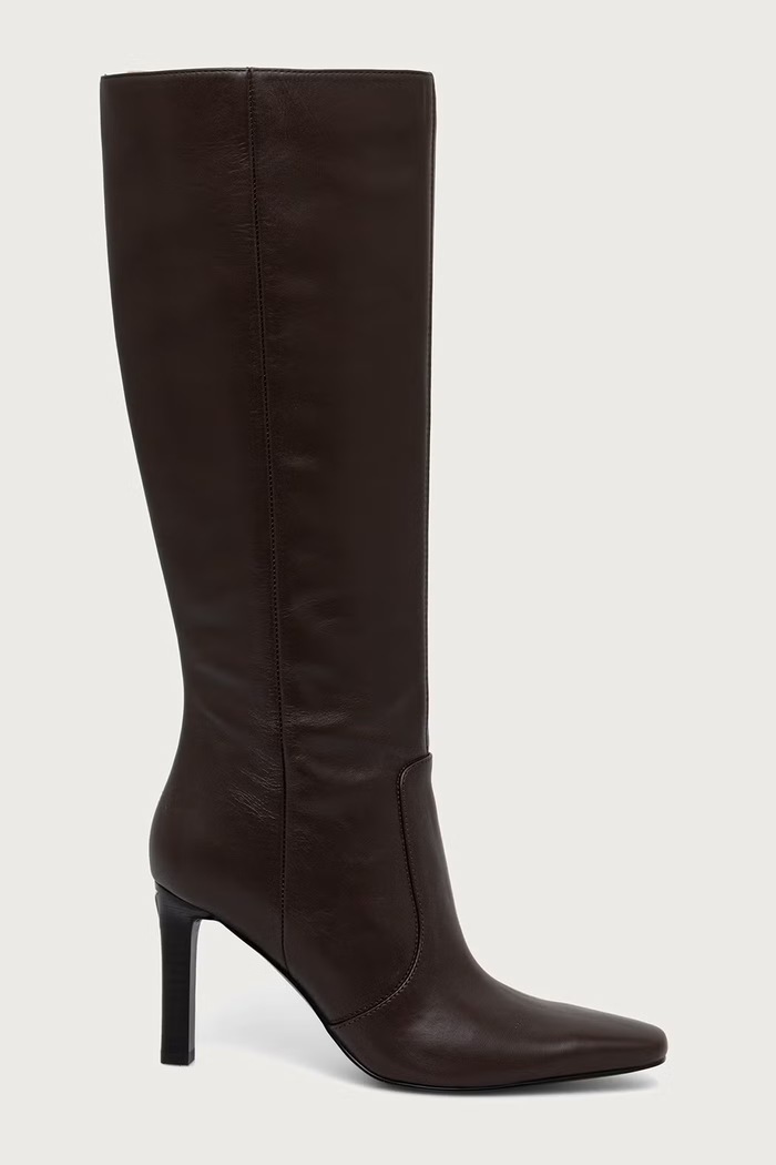 Guess Čižmy dámske kožené HARTLIN FLFHAR.LEA11.BROWN hnedá AW26