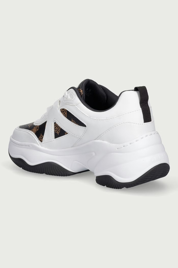 Boty Guess HACHA sneakers boty dámské FLFHAC.FAL12.BROWN bílá